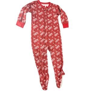 Kids VTG 3T Pro Edge Alabama Crimson Tide Football Footie Pajamas PJs Red